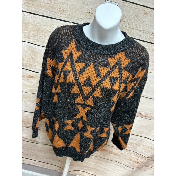 GFC Womens Vintage Sweater Size Small Womens Orange 80's Casual Long Sleeve - Picture 7 of 11